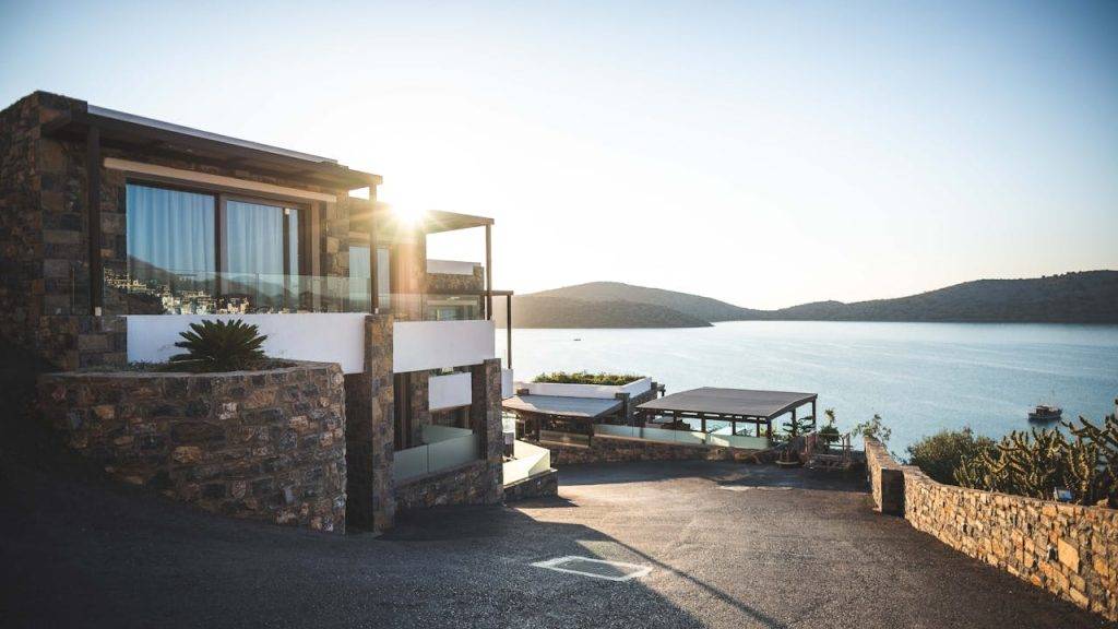 a view of a house by the lake
